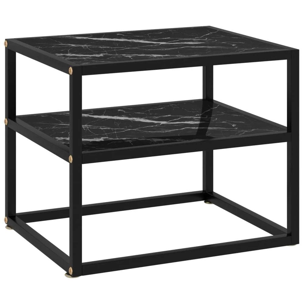 vidaXL Console Table vidaXL Transparent 50x40x40 cm Tempered Glass - Uncategorized Console Table