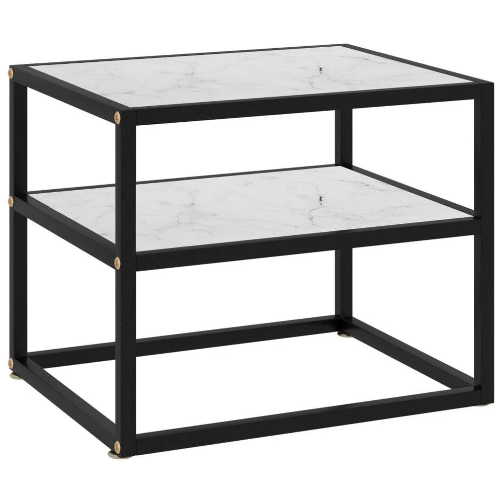 vidaXL Console Table vidaXL Transparent 50x40x40 cm Tempered Glass - Uncategorized Console Table