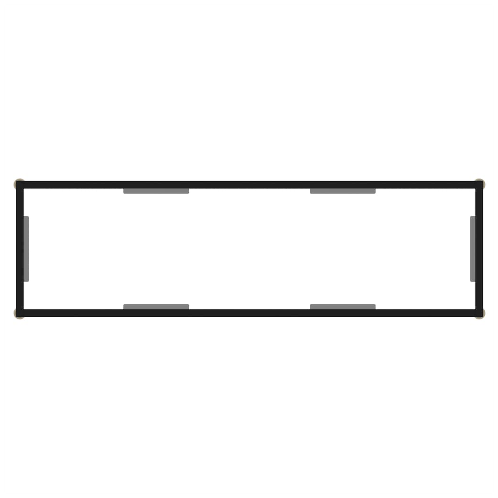 vidaXL Console Table vidaXL Transparent 120x35x75 cm Tempered Glass - Uncategorized Console Table