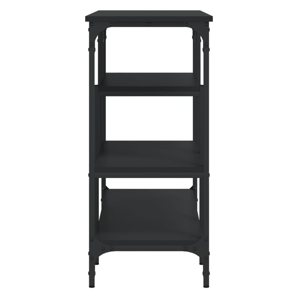 vidaXL Console Table with Shelves Black vidaXL 100x35x75 cm - Uncategorized Console Table