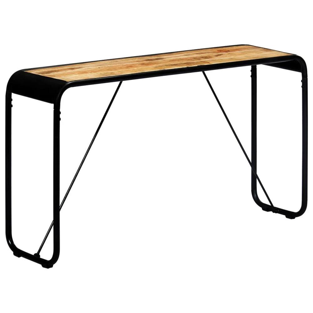 Console Table 140x35x76 cm vidaXL Solid Rough Mango Wood by vidaXL