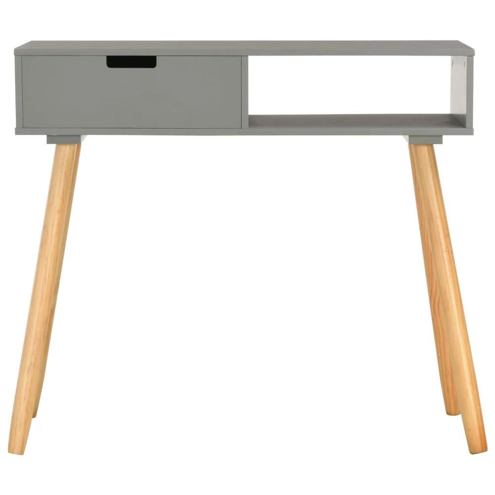 vidaXL Console Table Grey 80x30x72 cm vidaXL Solid Pinewood - Uncategorized Console Table