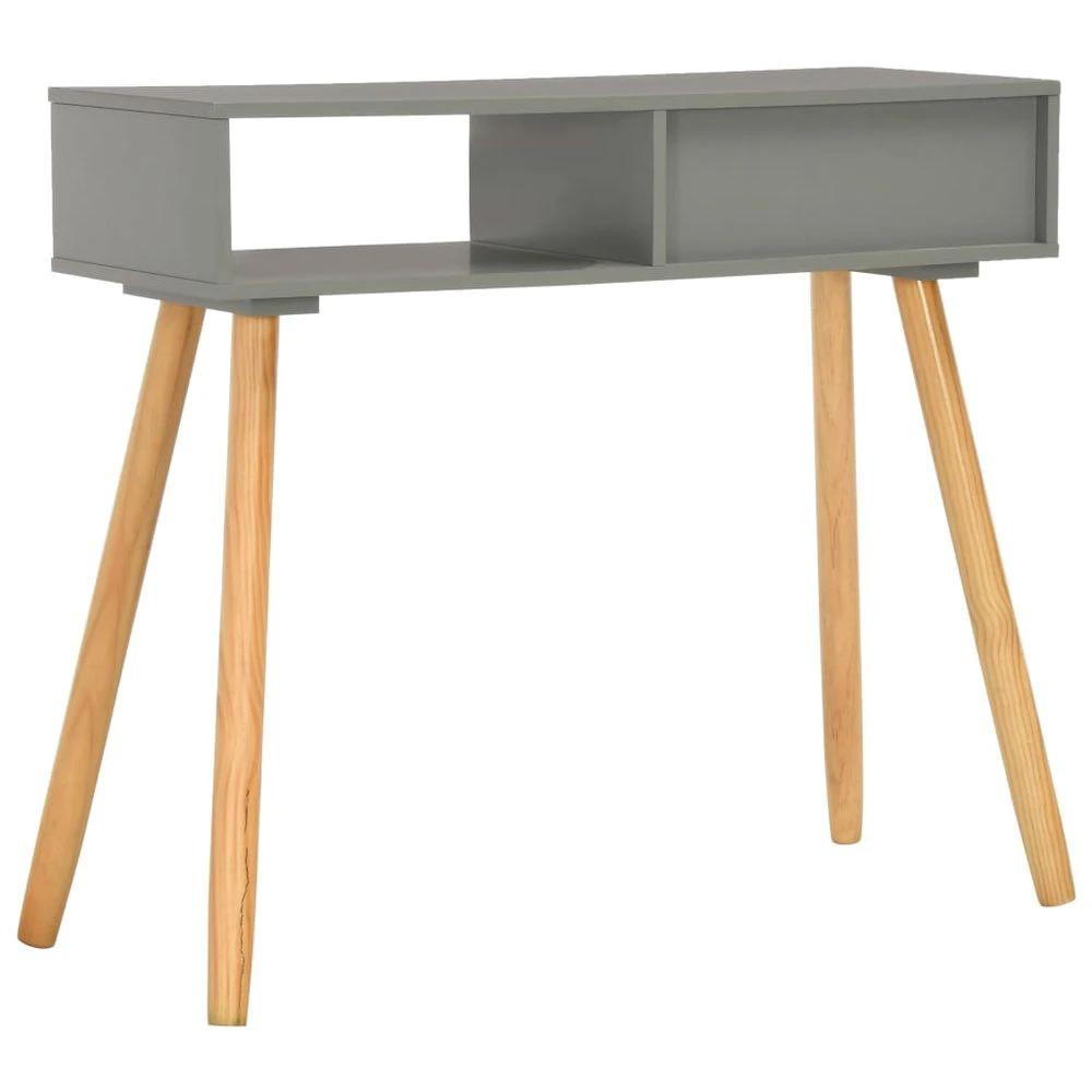 vidaXL Console Table Grey 80x30x72 cm vidaXL Solid Pinewood - Uncategorized Console Table