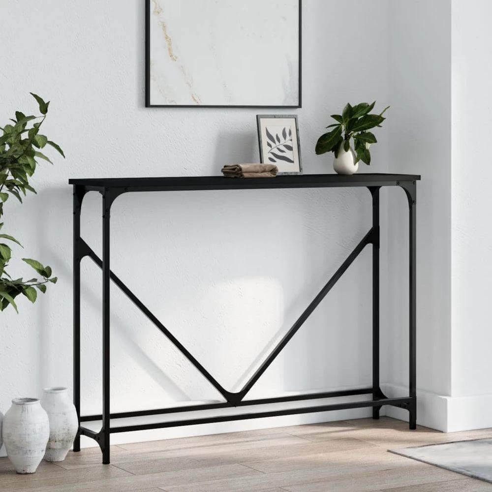 vidaXL Console Table Black 102x22.5x75 cm vidaXL Engineered Wood - Uncategorized Console Table