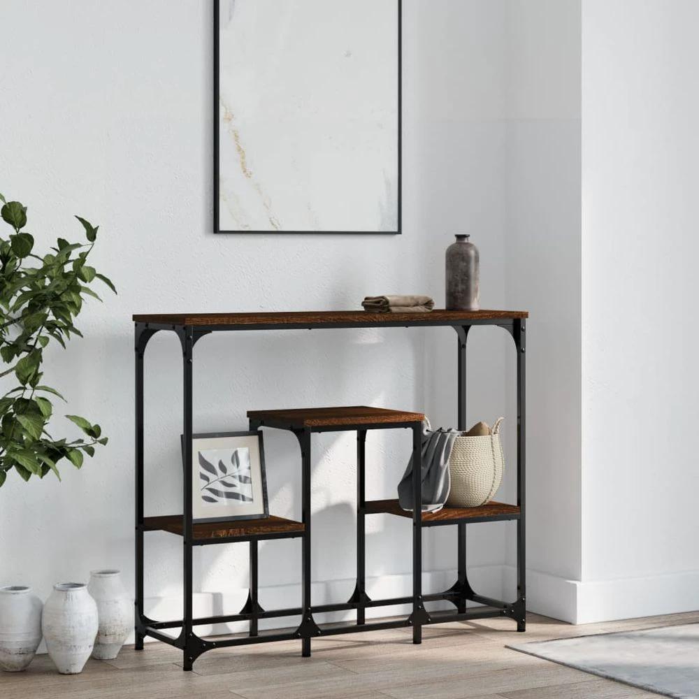 vidaXL Console Table Black 89.5x28x76 cm vidaXL Engineered Wood - Uncategorized Console Table
