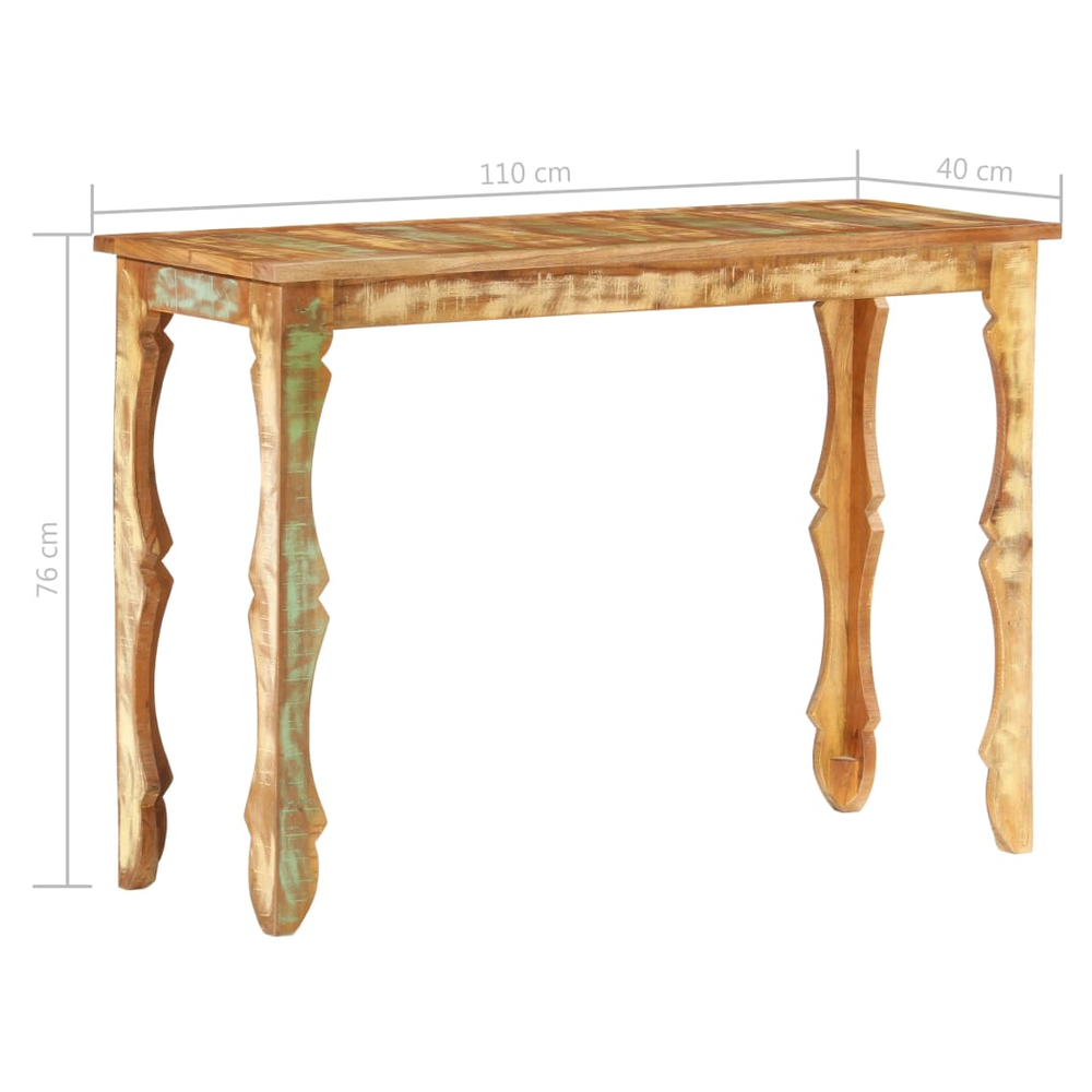 Console Table 110x40x76 cm vidaXL Solid Reclaimed Wood by vidaXL