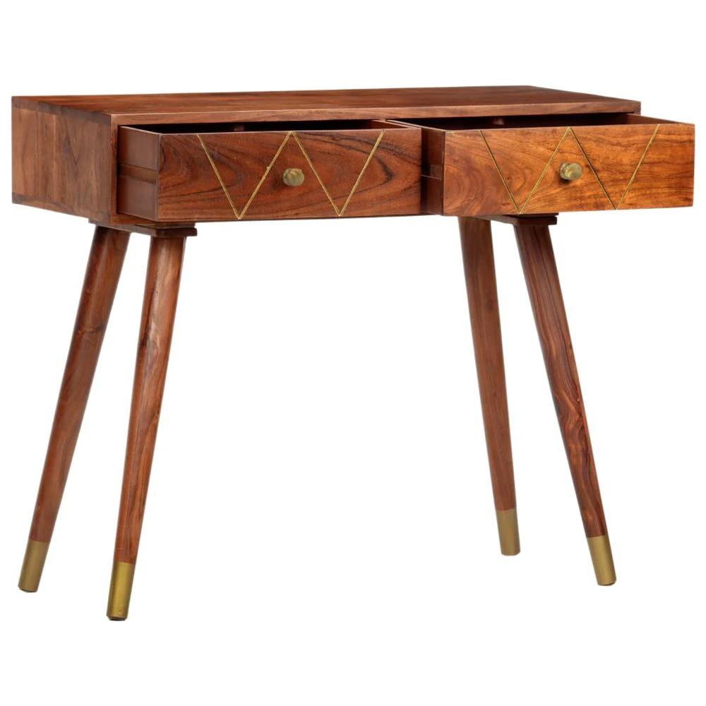 Console Table 90x35x76 cm vidaXL Solid Acacia Wood by vidaXL