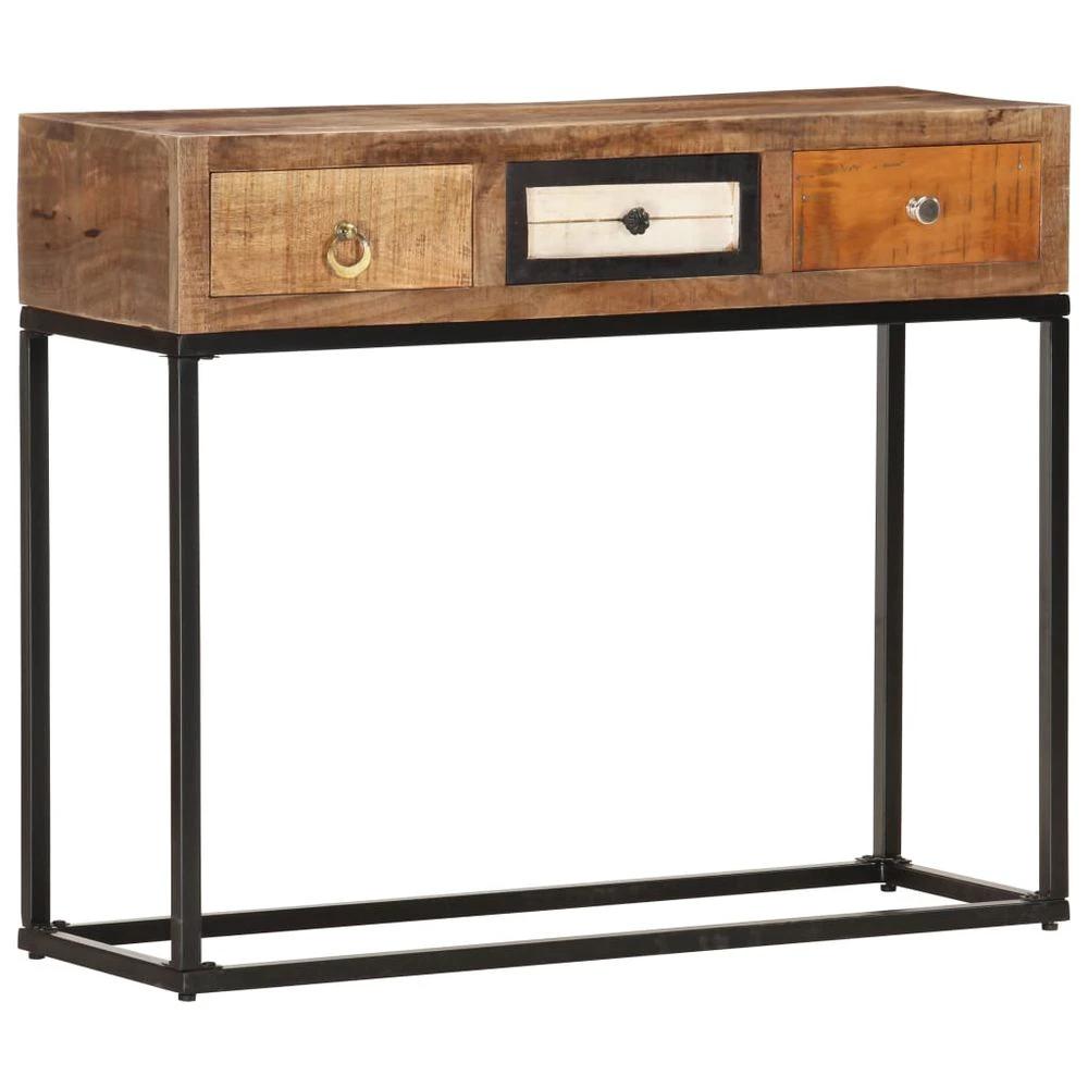 Console Table Gold 90x30x75 cm vidaXL Solid Reclaimed Wood by vidaXL