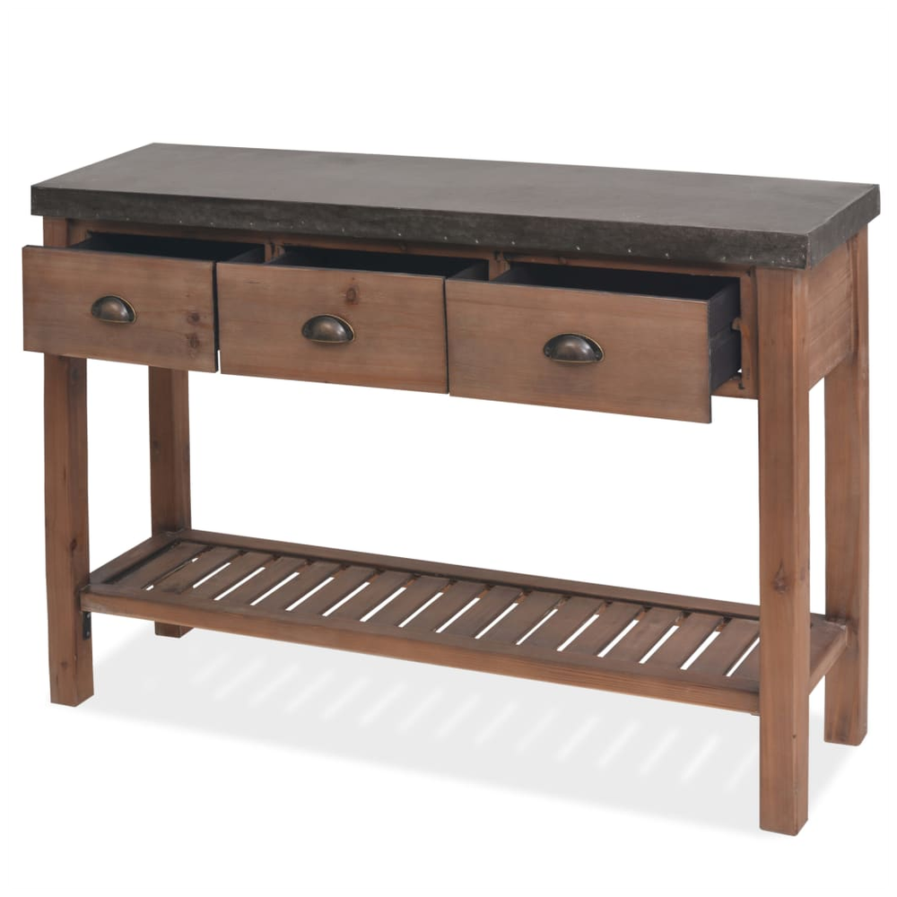 vidaXL Console Table vidaXL Solid Fir Wood 122x35x80 cm - Uncategorized Console Table