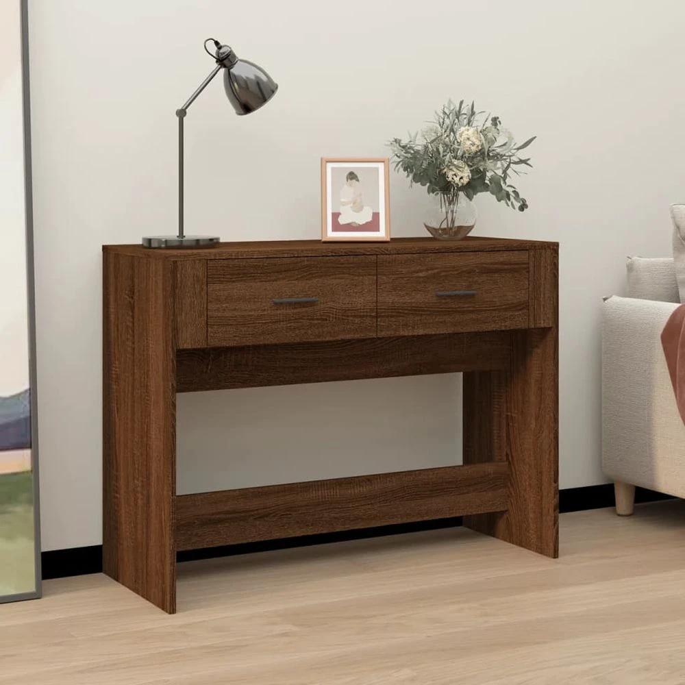 Console Table vidaXL White 100x39x75 cm Engineered Wood by vidaXL