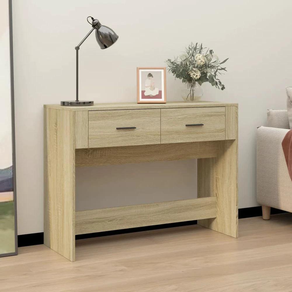 Console Table vidaXL White 100x39x75 cm Engineered Wood by vidaXL