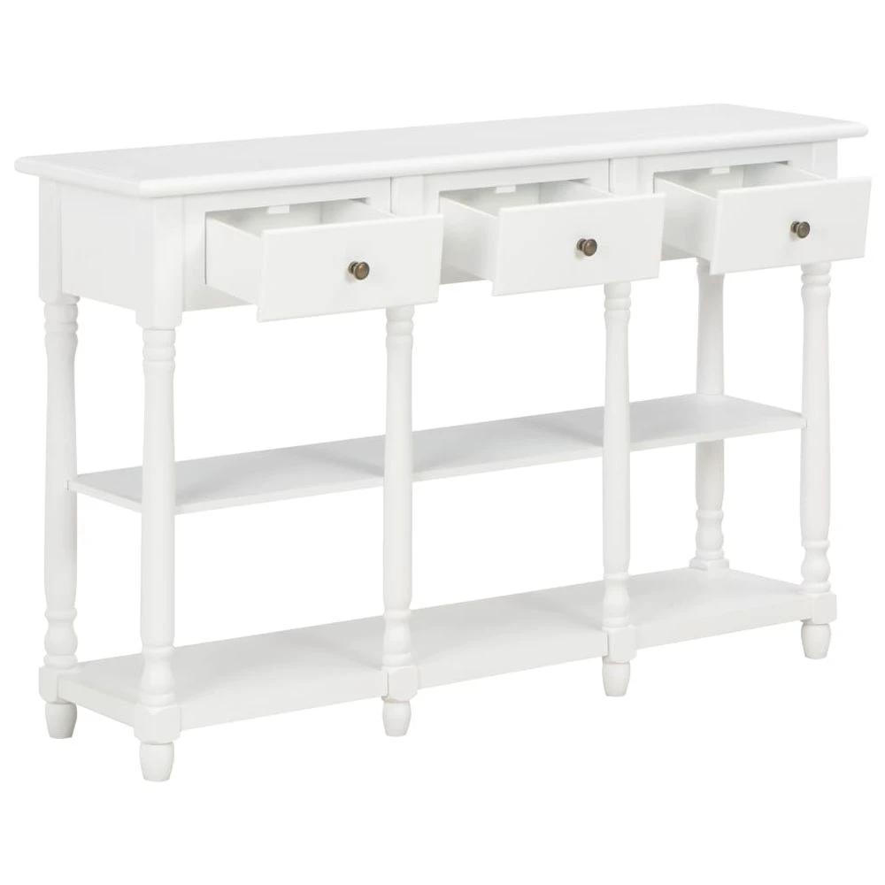 Console Table vidaXL White 120x30x76 cm MDF by vidaXL