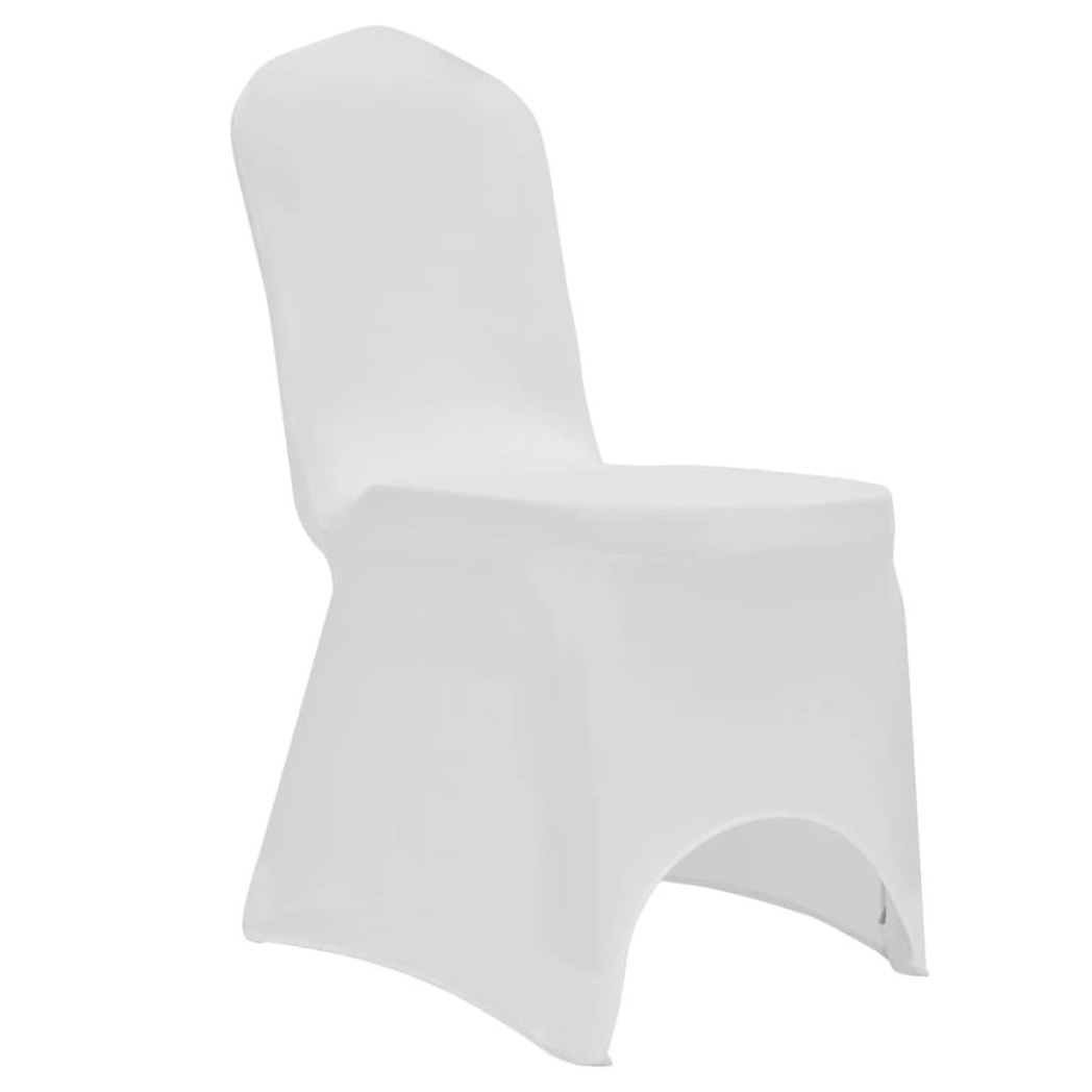 Chair Cover Stretch White 12 pcs vidaXL by vidaXL