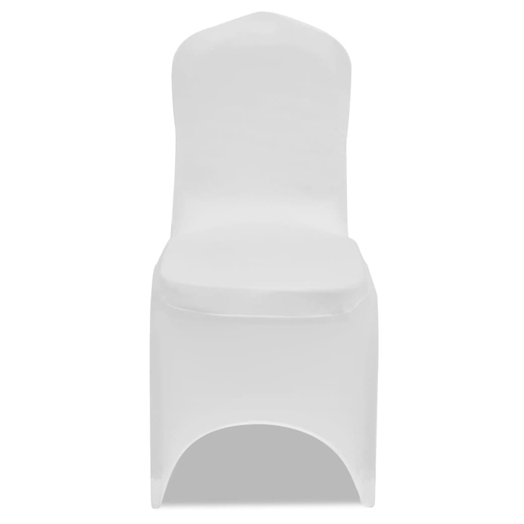 Chair Cover Stretch White 12 pcs vidaXL by vidaXL