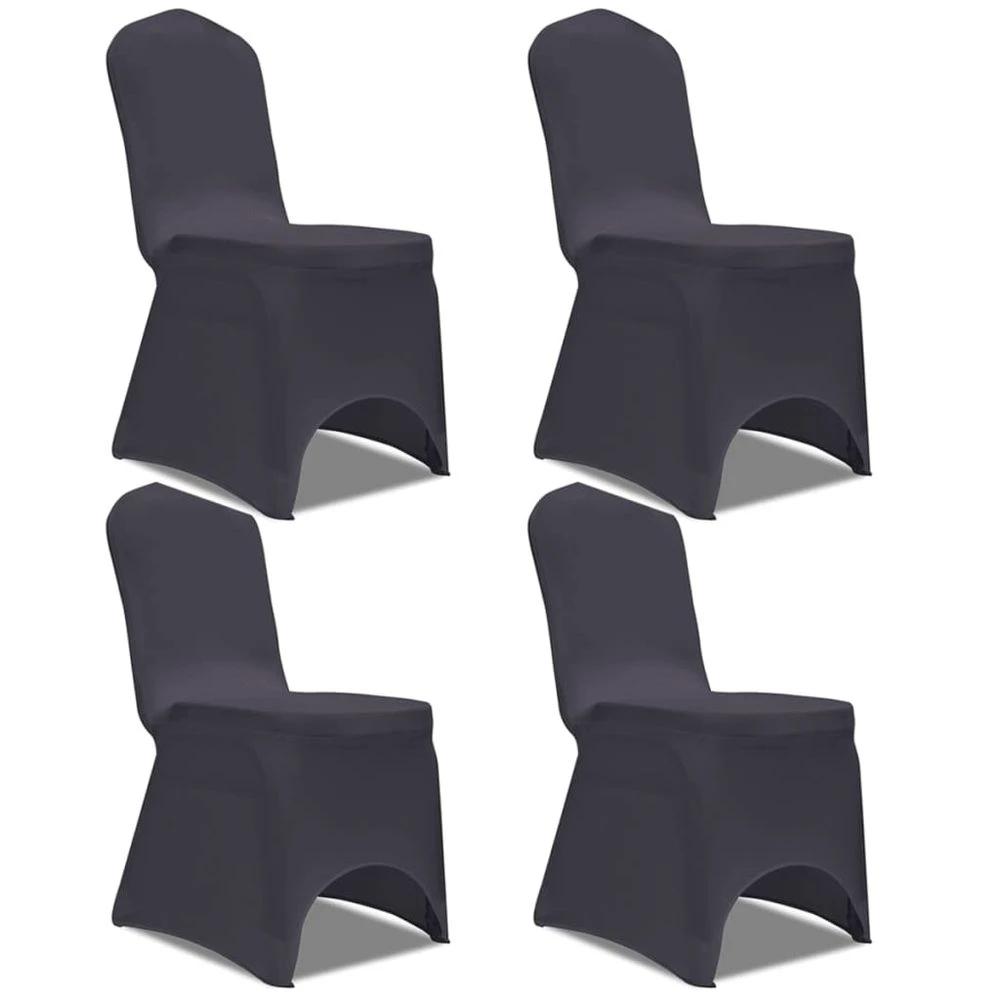 Chair Cover Stretch White 12 pcs vidaXL by vidaXL