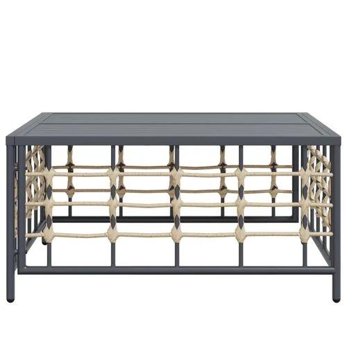 vidaXL Garden Table Anthracite 70x70x34 cm Poly Rattan -
