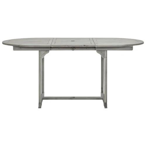 Garden Dining Table (120-170)x80x75 cm Solid Acacia Wood by vidaXL