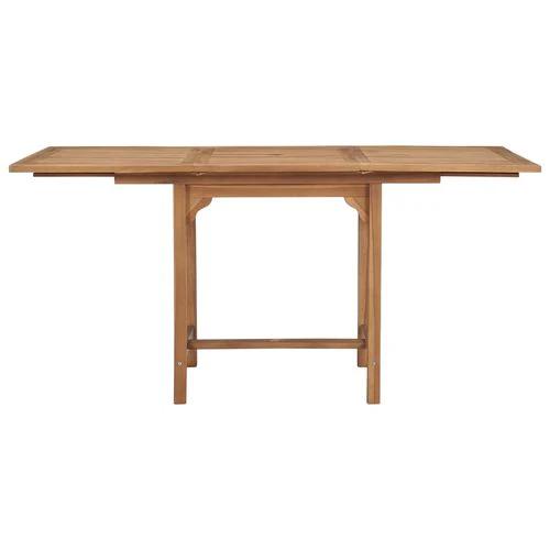 vidaXL Extending Garden Table (110-160)x80x75cm Solid Teak Wood by vidaXL
