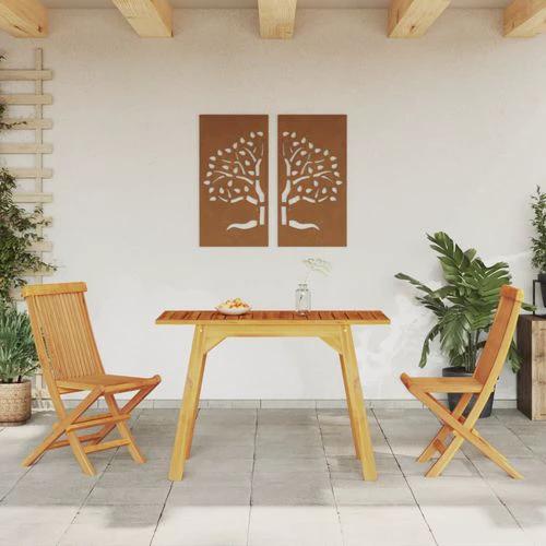 vidaXL Garden Dining Table 110x56x75 cm Solid Wood Acacia -