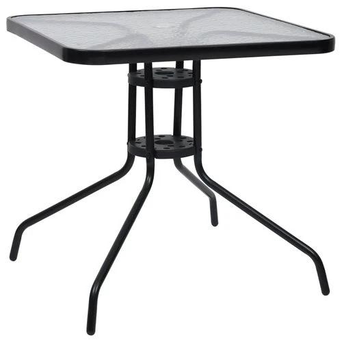 vidaXL Garden Table Black 70x70x70 cm Steel by vidaXL