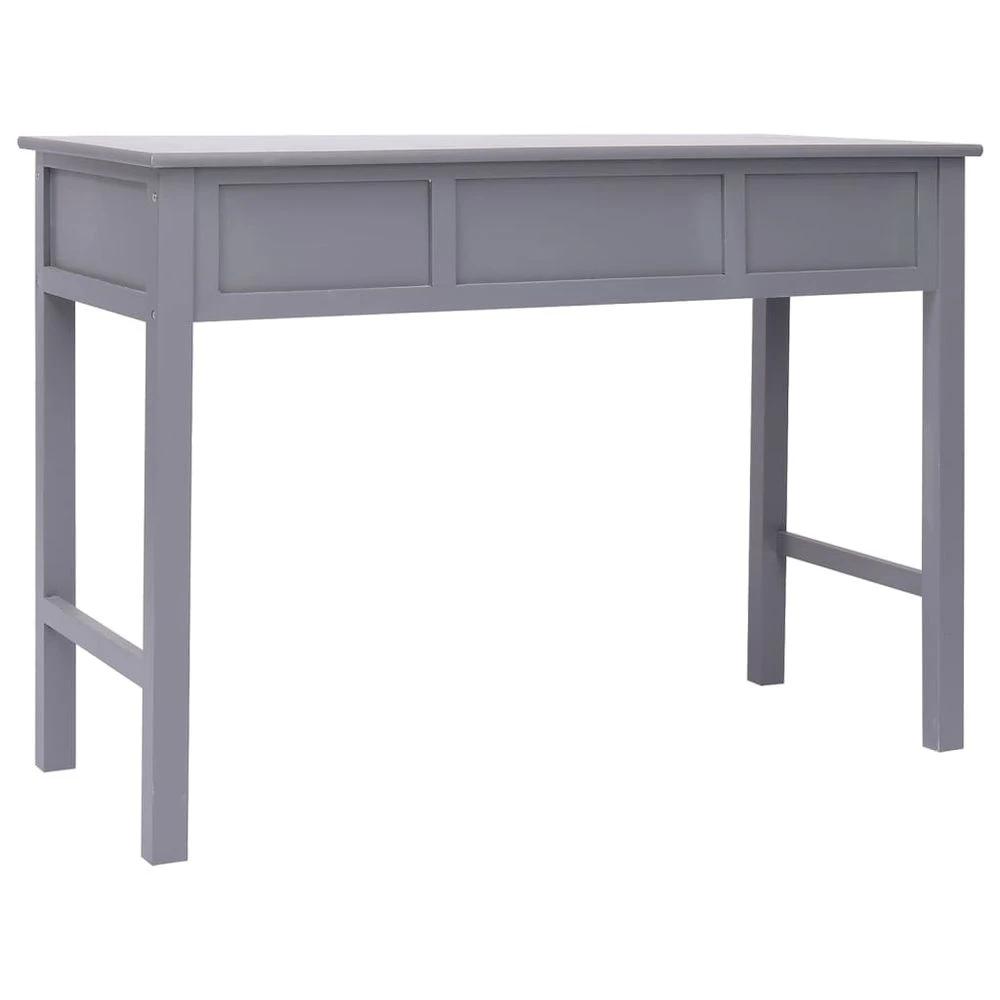 vidaXL Desk Grey 108x45x76 cm vidaXL Solid Wood Paulownia - Desks Desk