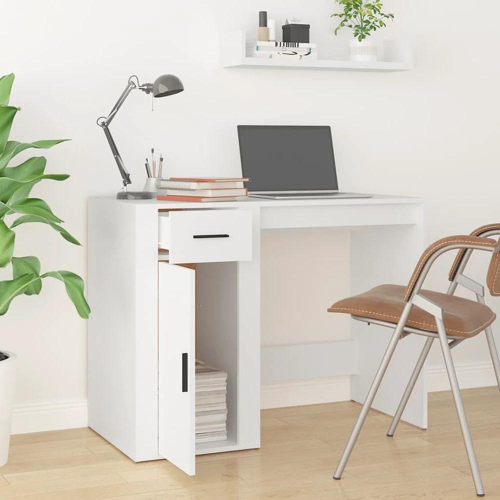 vidaXL Desk White 100x49x75 cm vidaXL Engineered Wood - Desks Desk