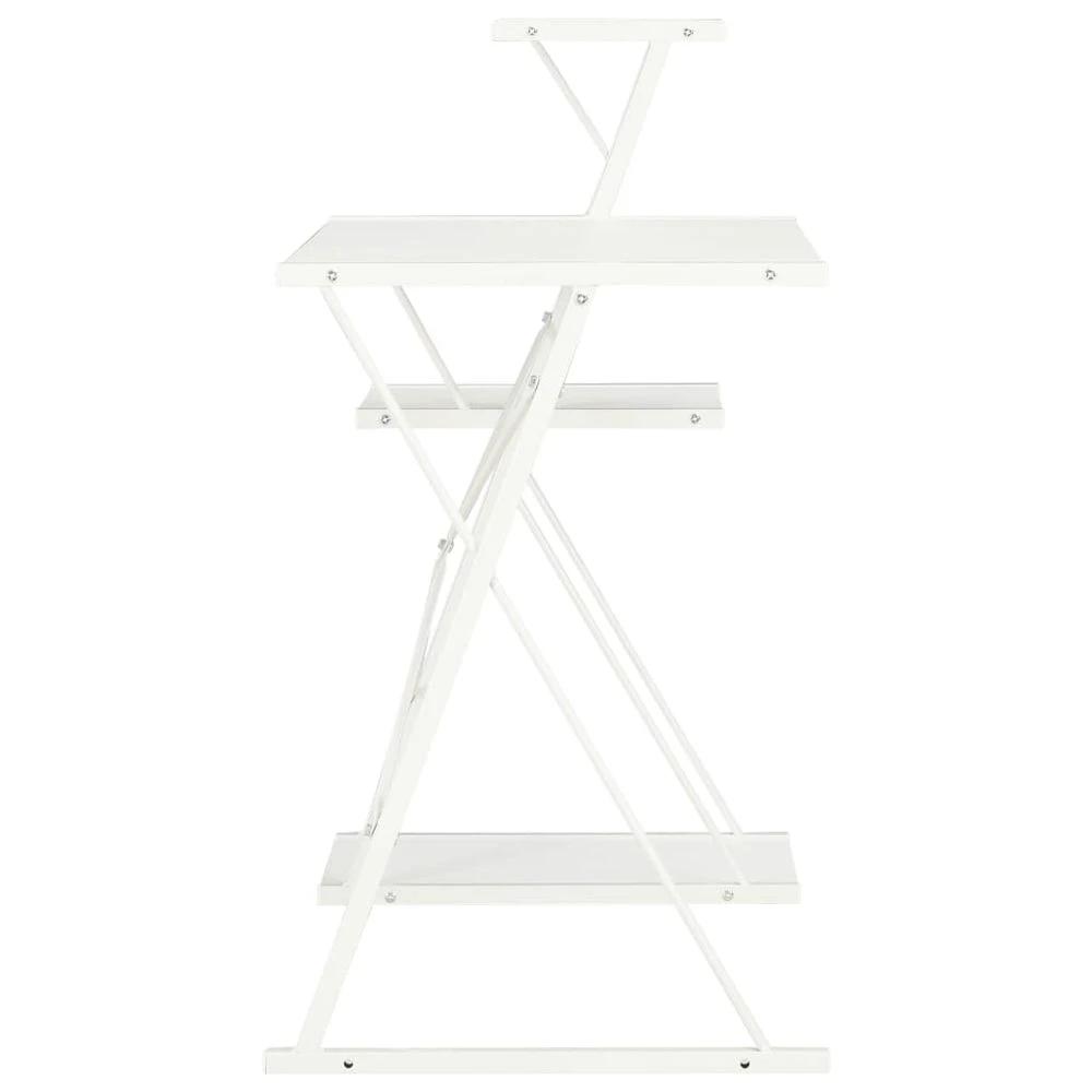 vidaXL Desk with Shelf White vidaXL 116x50x93 cm - Desks Desk