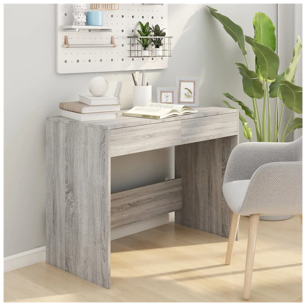 vidaXL Desk Grey Sonoma 101x50x76.5 cm vidaXL Engineered Wood - Desks Desk