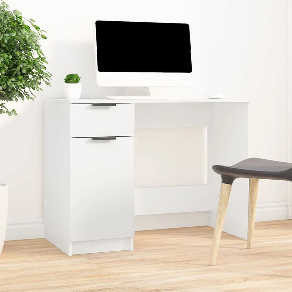 vidaXL Desk Smoked Oak 100x50x75 cm vidaXL Engineered Wood - Desks Desk