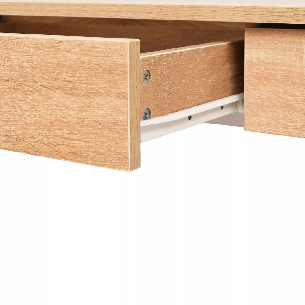 vidaXL Writing Desk 110x55x75 cm Oak and White - Desks Desk