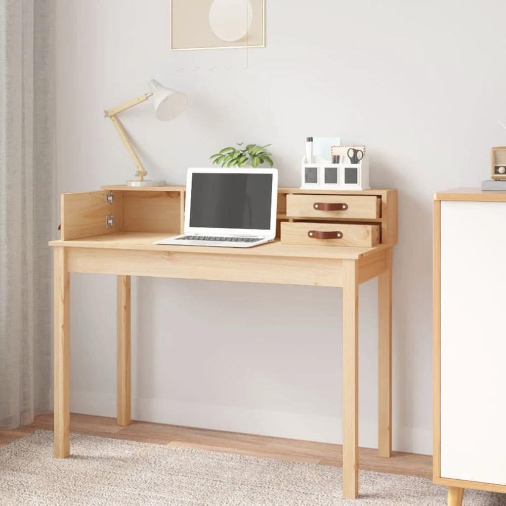 Desk 110x50x93 cm Solid Wood Pine by vidaXL