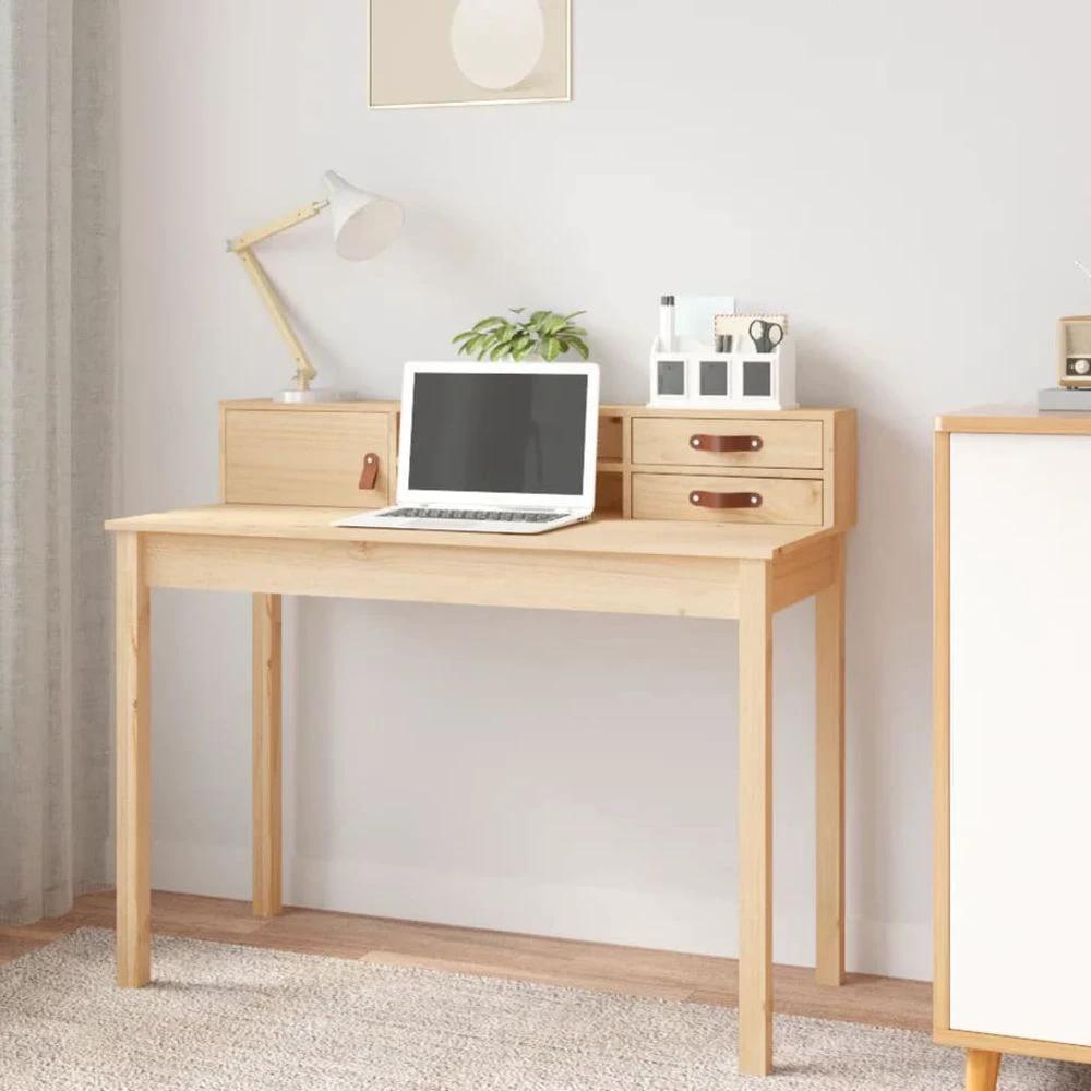 Desk 110x50x93 cm Solid Wood Pine by vidaXL