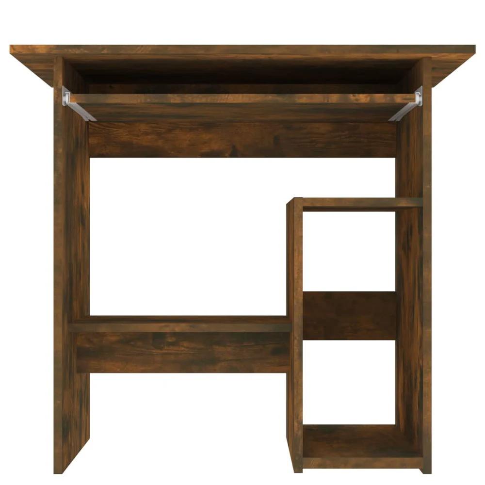 Desk Smoked Oak 80x45x74 cm vidaXL Engineered Wood by vidaXL
