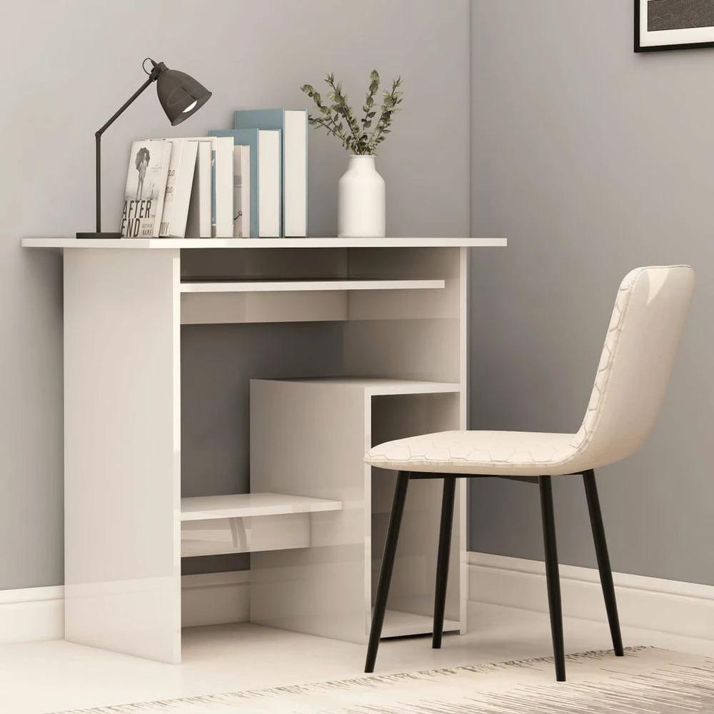 vidaXL Desk Smoked Oak 80x45x74 cm vidaXL Engineered Wood - Desks Desk