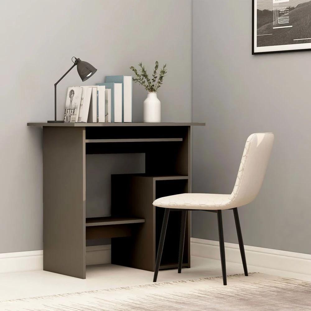 vidaXL Desk Smoked Oak 80x45x74 cm vidaXL Engineered Wood - Desks Desk