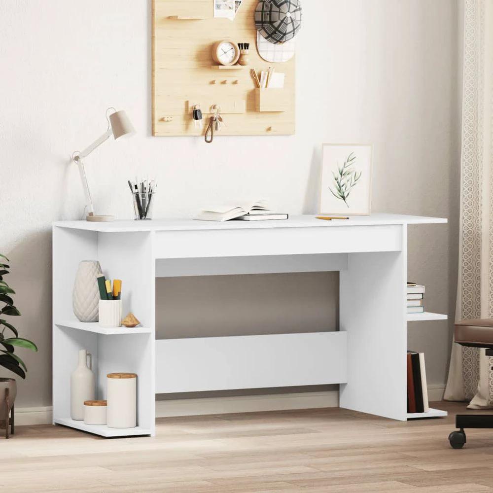 vidaXL Desk White 140x50x75 cm vidaXL Engineered Wood - Desks Desk