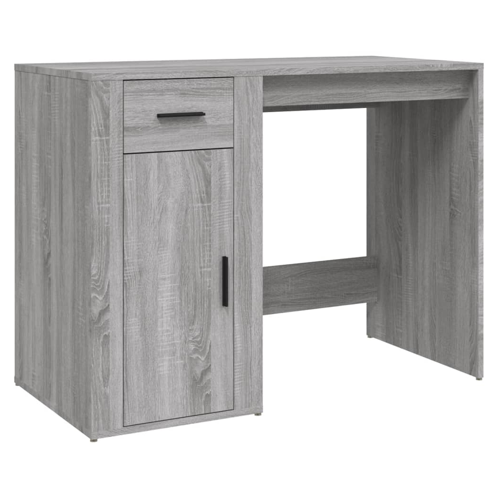 vidaXL Desk with Cabinet White vidaXL Engineered Wood - Desks Desk