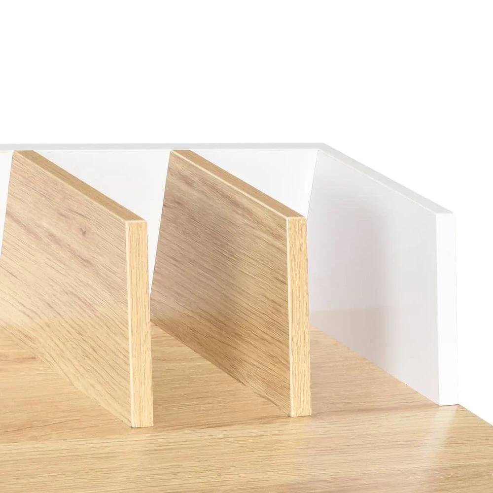 Desk White and Natural vidaXL 80x50x84 cm by vidaXL