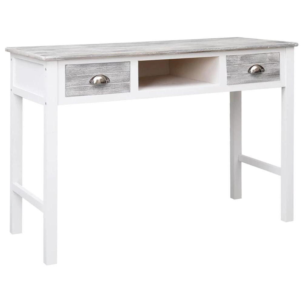 Writing Desk Grey 110x45x76 cm Wood by vidaXL
