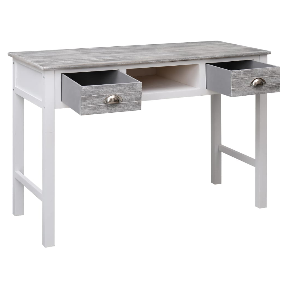 Writing Desk Grey 110x45x76 cm Wood by vidaXL