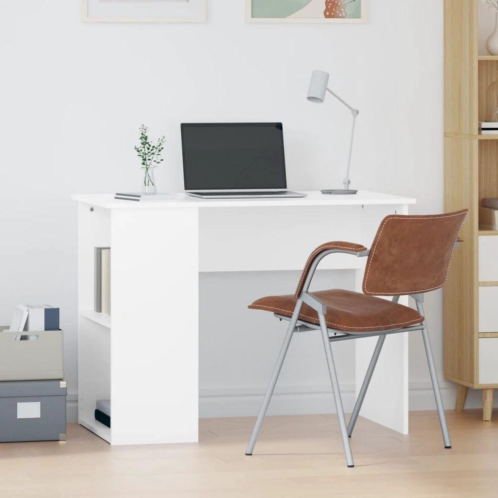 vidaXL Desk White 100x55x75 Engineered Wood - Desks Desk
