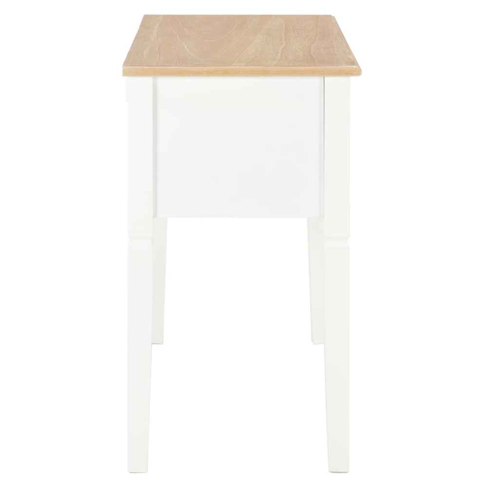 Writing Desk White 109.5x45x77.5 cm Wood by vidaXL