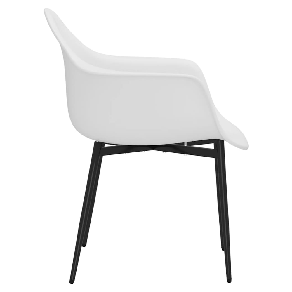 vidaXL Dining Chairs 2 pcs vidaXL White PP - Uncategorized Dining Chairs