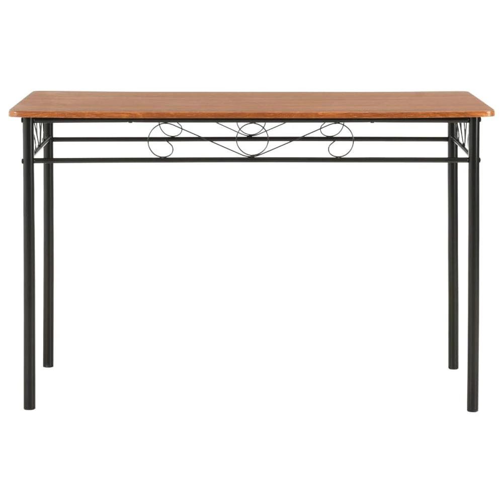 vidaXL 5 Piece Dining Set vidaXL MDF and Steel Brown - Dining Set