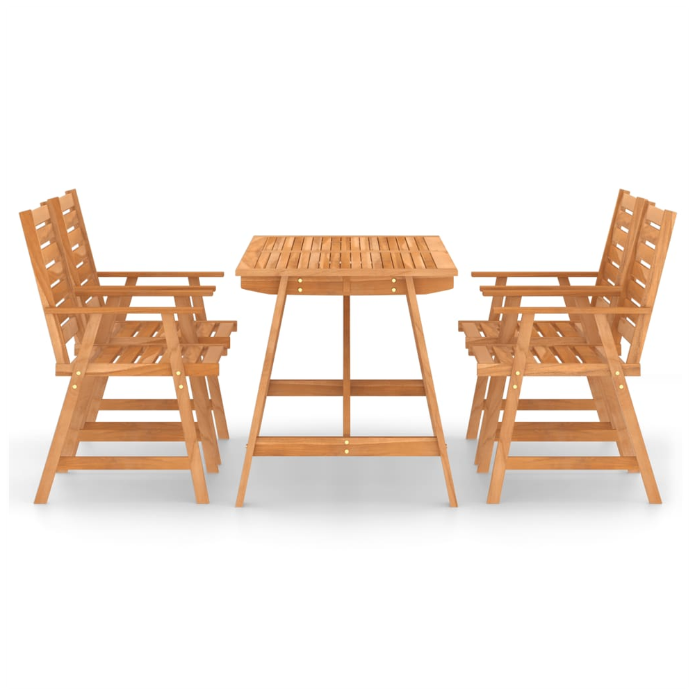 vidaXL 5 Piece vidaXL Garden Dining Set Solid Acacia Wood - Uncategorized Dining Set