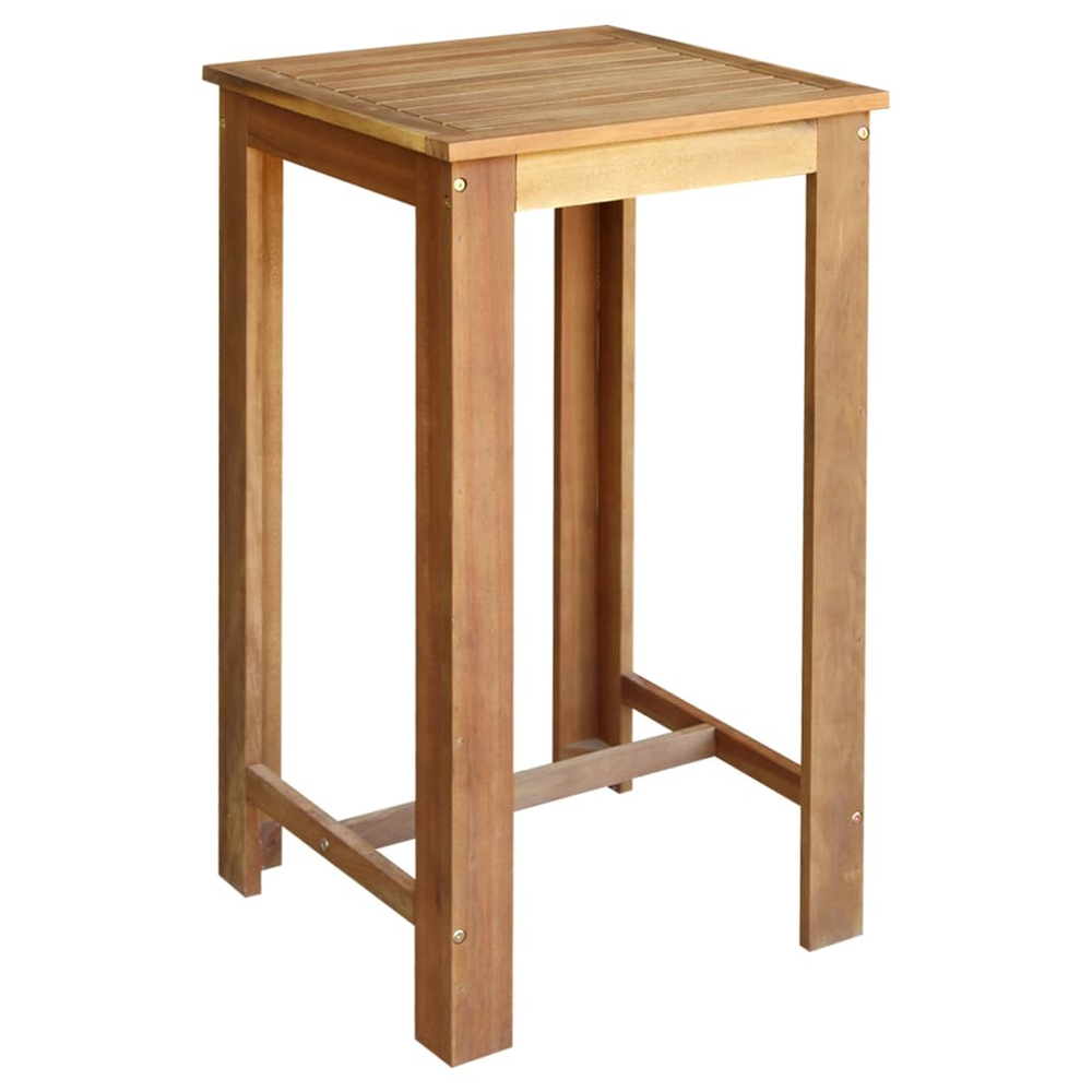 vidaXL Bar Table and Stool Set 3 Pieces vidaXL Solid Acacia Wood - Uncategorized Dining Set