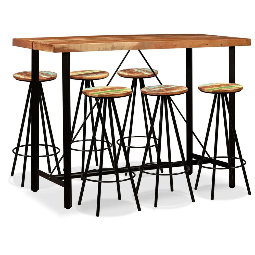 Bar Set 5 Pieces vidaXL Solid Acacia and Reclaimed Wood by vidaXL