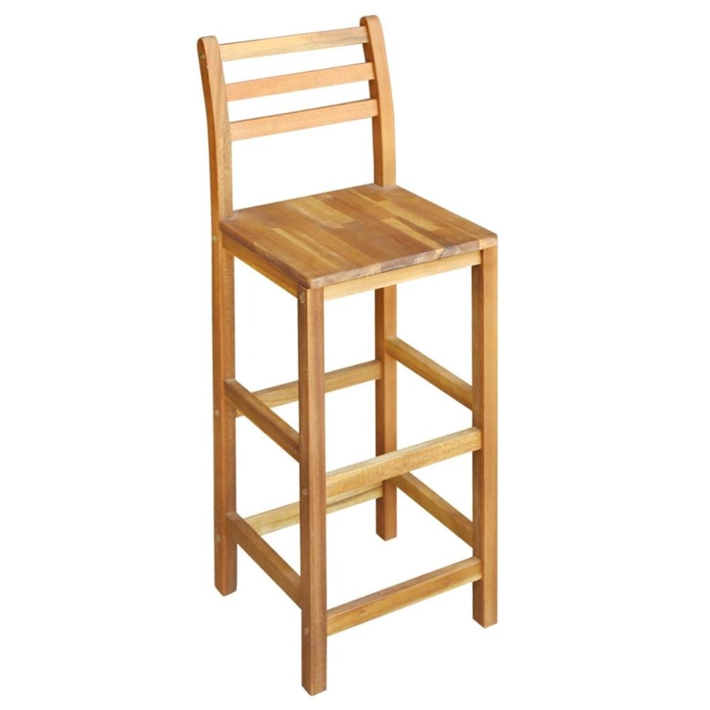 vidaXL Bar Table and Chair Set 3 Pieces vidaXL Solid Acacia Wood - Uncategorized Dining Set