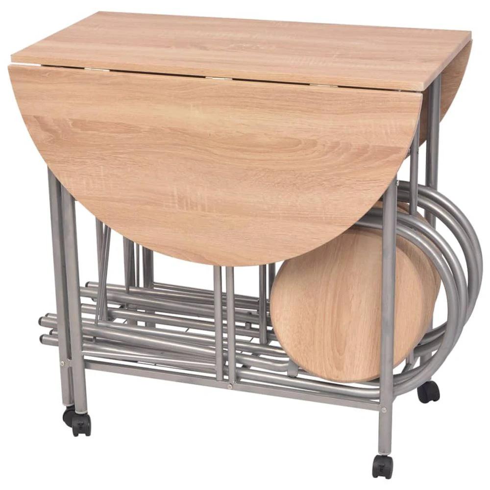 vidaXL Five Piece Folding Dining Set vidaXL MDF - Uncategorized Dining Set