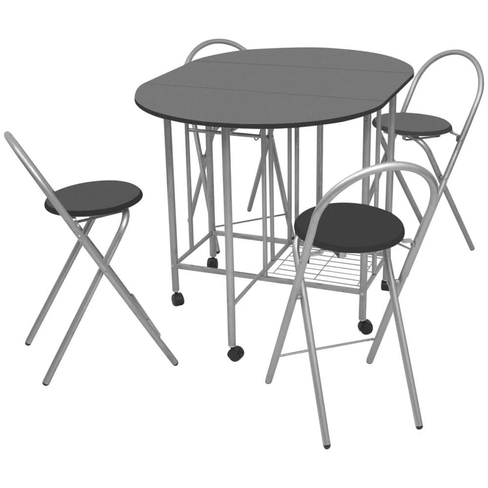 vidaXL Five Piece Folding Dining Set vidaXL MDF - Uncategorized Dining Set